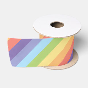 Pastellregenbogen stripes Gay Pride Satinband