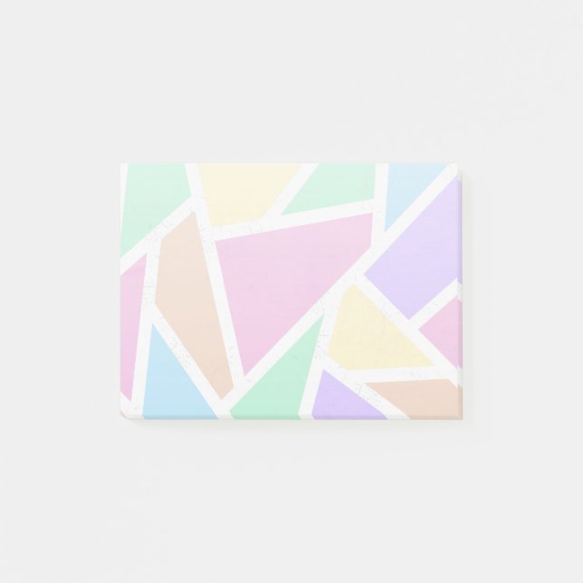 Pastellregenbogenmosaik Post-it Klebezettel (Vorderseite)