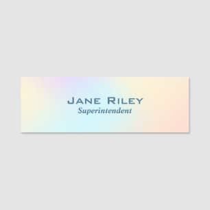 Pastellregenbogensteigung Namensschild