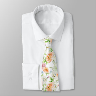 Pastellromantische Rose Muster Krawatte