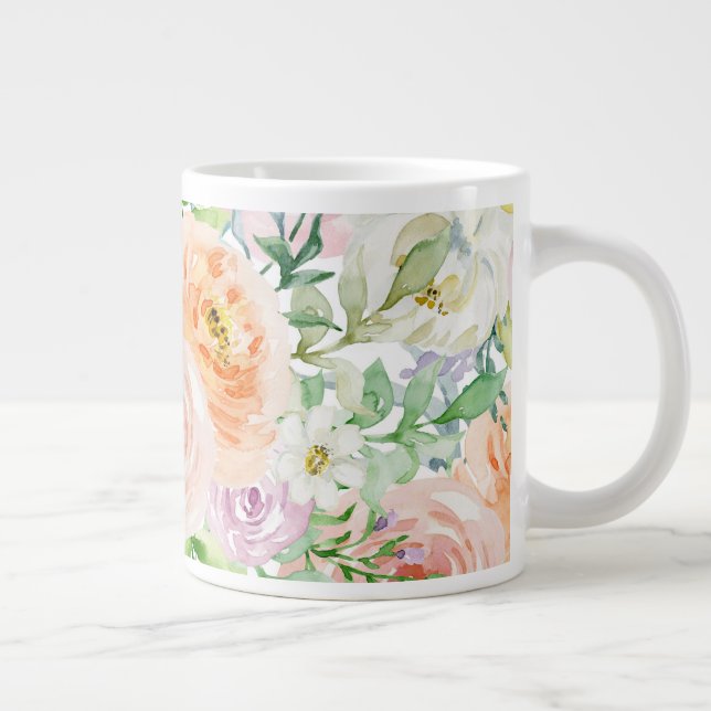 Pastellromantischer Garten Jumbo-Tasse (Rechts)
