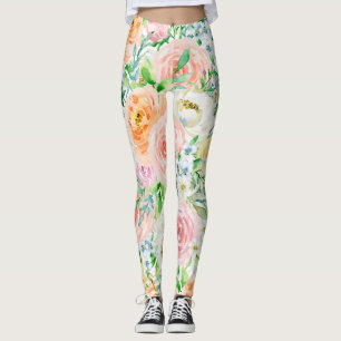 Pastellromantischer Garten Leggings