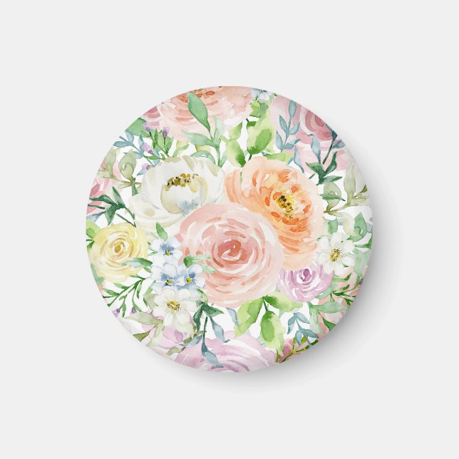 Pastellromantischer Garten Magnet (Vorne)