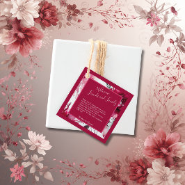 Pastellrosa abstrakte Rose Blüte Hochzeit Geschenkanhänger