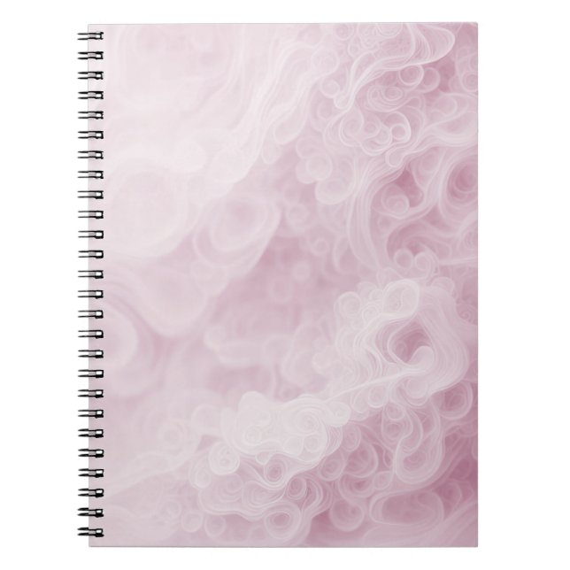 Pastellrosa Abstrakter Swirl Notizblock (Vorderseite)