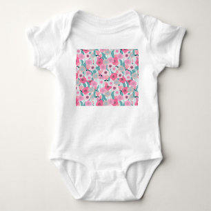 Pastellrosa Abstraktes Muster Baby Strampler