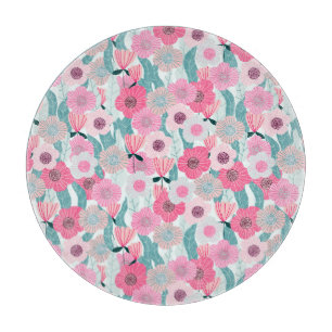 Pastellrosa Abstraktes Muster Schneidebrett
