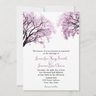 Pastellrosa Bäume - Einladungen zur Hochzeit
