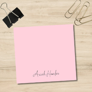 Pastellrosa Berufliches Minimalistisches Schwarzes Post-it Klebezettel