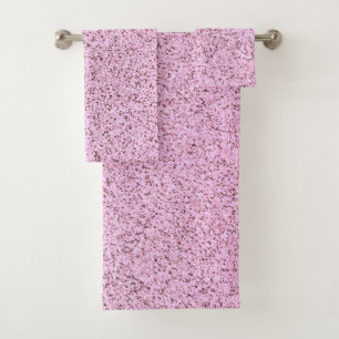 Pastellrosa Betonstruktur Badhandtuch Set