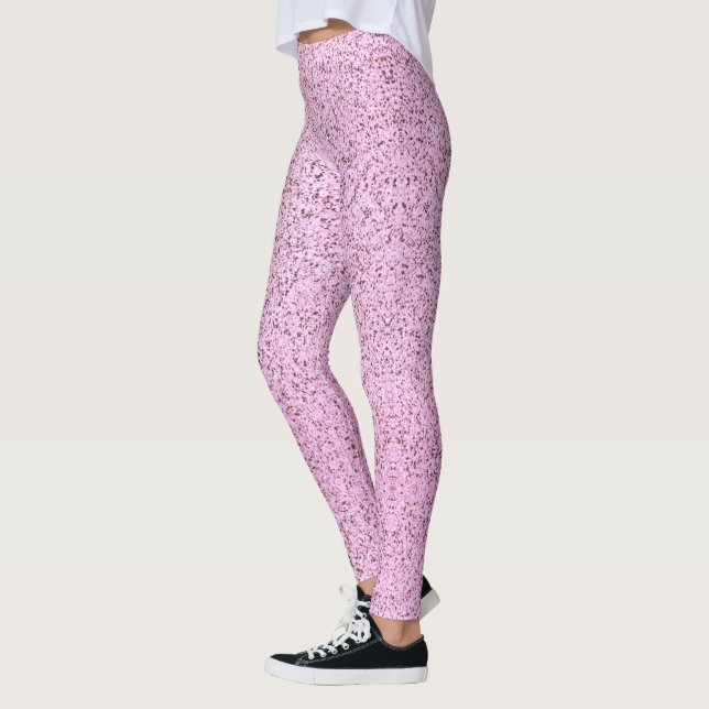 Pastellrosa Betonstruktur Leggings (Links)