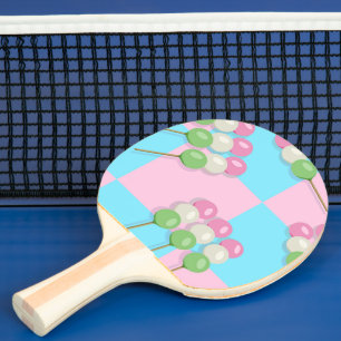 Pastellrosa Blau Kegelroter Dango-Pingpongpaddel Tischtennis Schläger