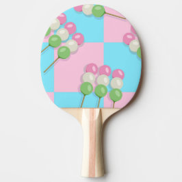 Pastellrosa Blau Kegelroter Dango-Pingpongpaddel Tischtennis Schläger