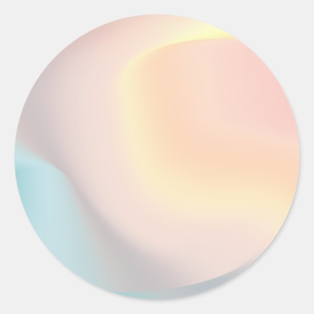 Pastellrosa Blau Klassischer Rundsticker Runder Aufkleber (Vorderseite)