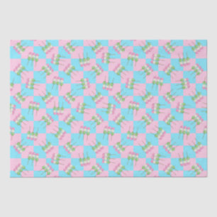Pastellrosa Blau Schachtelhaltiges Tissue Seidenpapier
