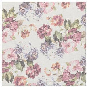 Pastellrosa blaues böhmisches boho Vintages Blume Stoff