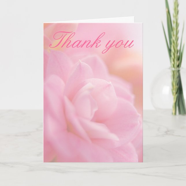 Pastellrosa Blume ... Dankeskarte (Vorderseite)