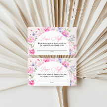 Pastellrosa Blumenbogen Baby Shower Windel-Raffle 