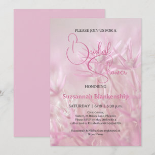 Pastellrosa Blumenhintergrund Junggesellinnenabsch Einladung