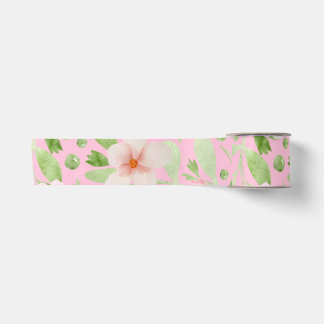 Pastellrosa Blumenmuster - Sanfte Rosenblüten Satinband