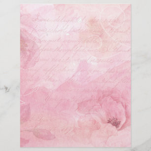 Pastellrosa Blumenstrophpapier