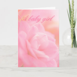 Pastellrosa Blüten ... Baby-Mädchen-Karte Karte