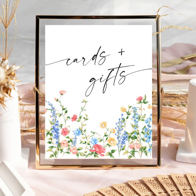 Pastellrosa Bohemische Wildblumen Karten und Gesch Poster (Von Creator hochgeladen)