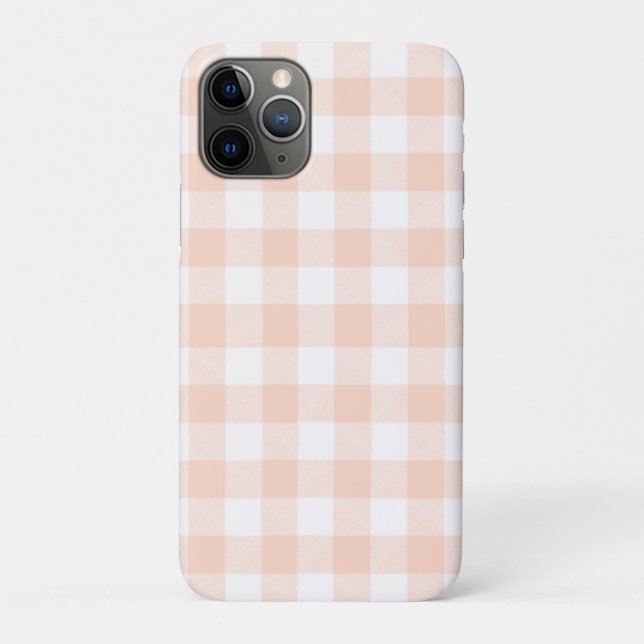 Pastellrosa Büffelkariert  Case-Mate iPhone Hülle (Rückseite)
