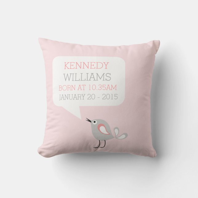 Pastellrosa des kissen (Vorderseite)