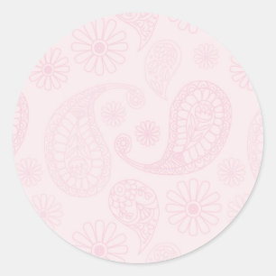 Pastellrosa-Design Runder Aufkleber