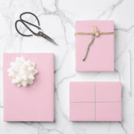 Pastellrosa Farbe | Classic | elegant Geschenkpapier Set