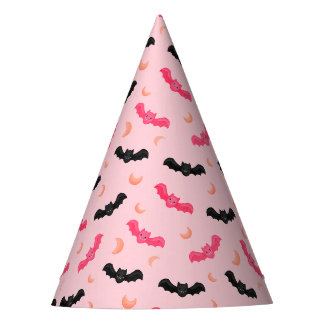 Pastellrosa-Fledermaus-Grüner-Süßer-Kindergeburtst Partyhütchen