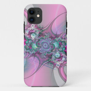 pastellrosa Fraktal iPhone-Gehäuse iPhone 11 Hülle