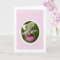 Pastellrosa Frauenkarte Slipper Grußkarte