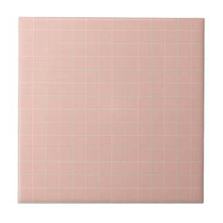 Pastellrosa, gelb und minzgrün, kariert fliese