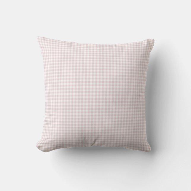 Pastellrosa-Gingham-Karothrow-Kissen Kissen (Vorderseite)