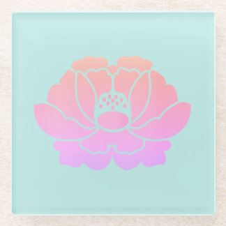 Pastellrosa Glasuntersetzer