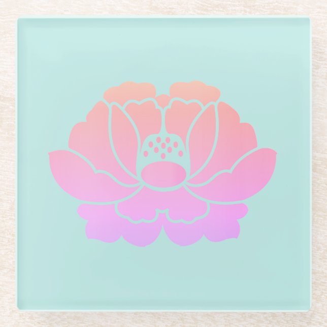 Pastellrosa Glasuntersetzer (Vorderseite)