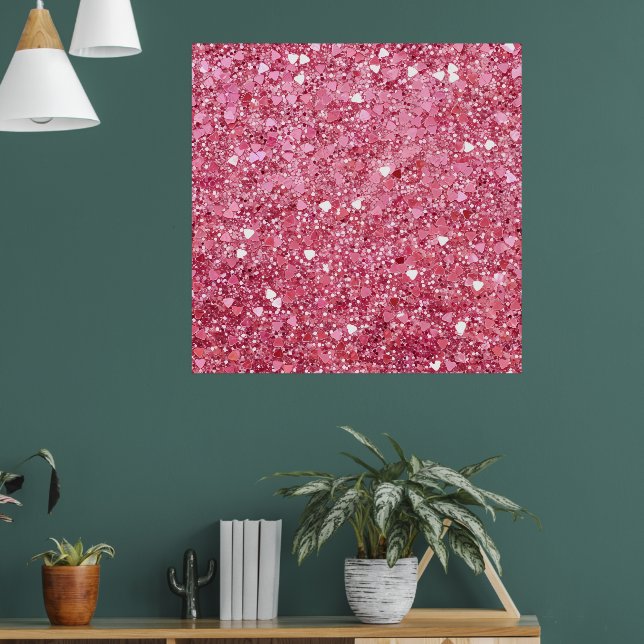 Pastellrosa Glitzer Poster (Wohnzimmer 1)