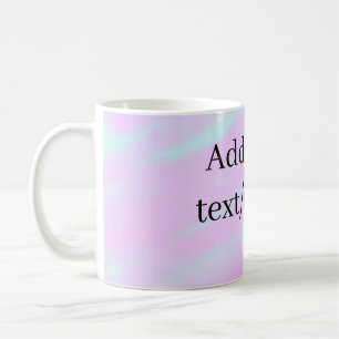 Pastellrosa grün Foto Text Wasserfarbe Retro  Kaffeetasse