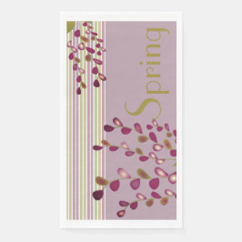 Pastellrosa Grün und Mauve Künstlerisch Serviette