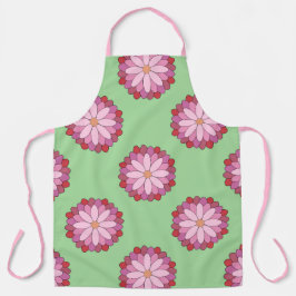 Pastellrosa grüne asiatische Medaille Schürze