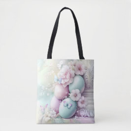 PASTELLRosa & GRÜNE OSTEREIER & BLUMEN Tasche