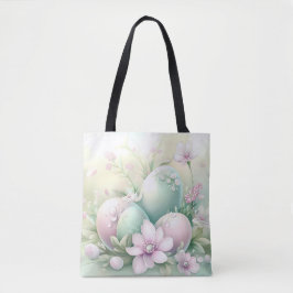 PASTELLRosa & GRÜNE OSTEREIER & BLUMEN Tasche