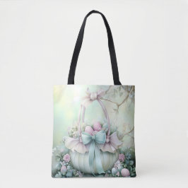 PASTELLROSA & GRÜNE OSTEREIER & KORB TASCHE