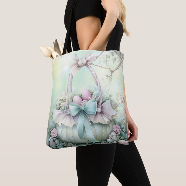PASTELLROSA & GRÜNE OSTEREIER & KORB TASCHE (Von Nahem)