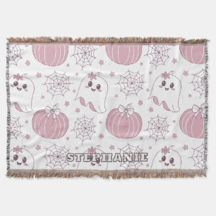 Pastellrosa Halloween Nahtloses Muster (3) Decke