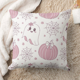 Pastellrosa Halloween Nahtloses Muster (3) Kissen