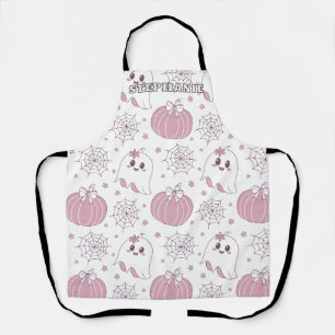 Pastellrosa Halloween Nahtloses Muster (3) Schürze