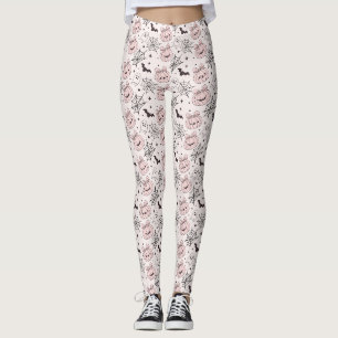 Pastellrosa Halloween Nahtloses Muster (5) Leggings
